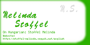 melinda stoffel business card